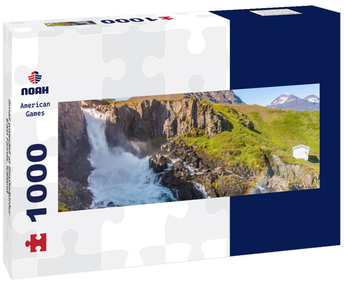 Noah Jigsaw Puzzle Small waterfall at Seyðisfjörður, East Fjords, Iceland Panorama 1000 Pieces