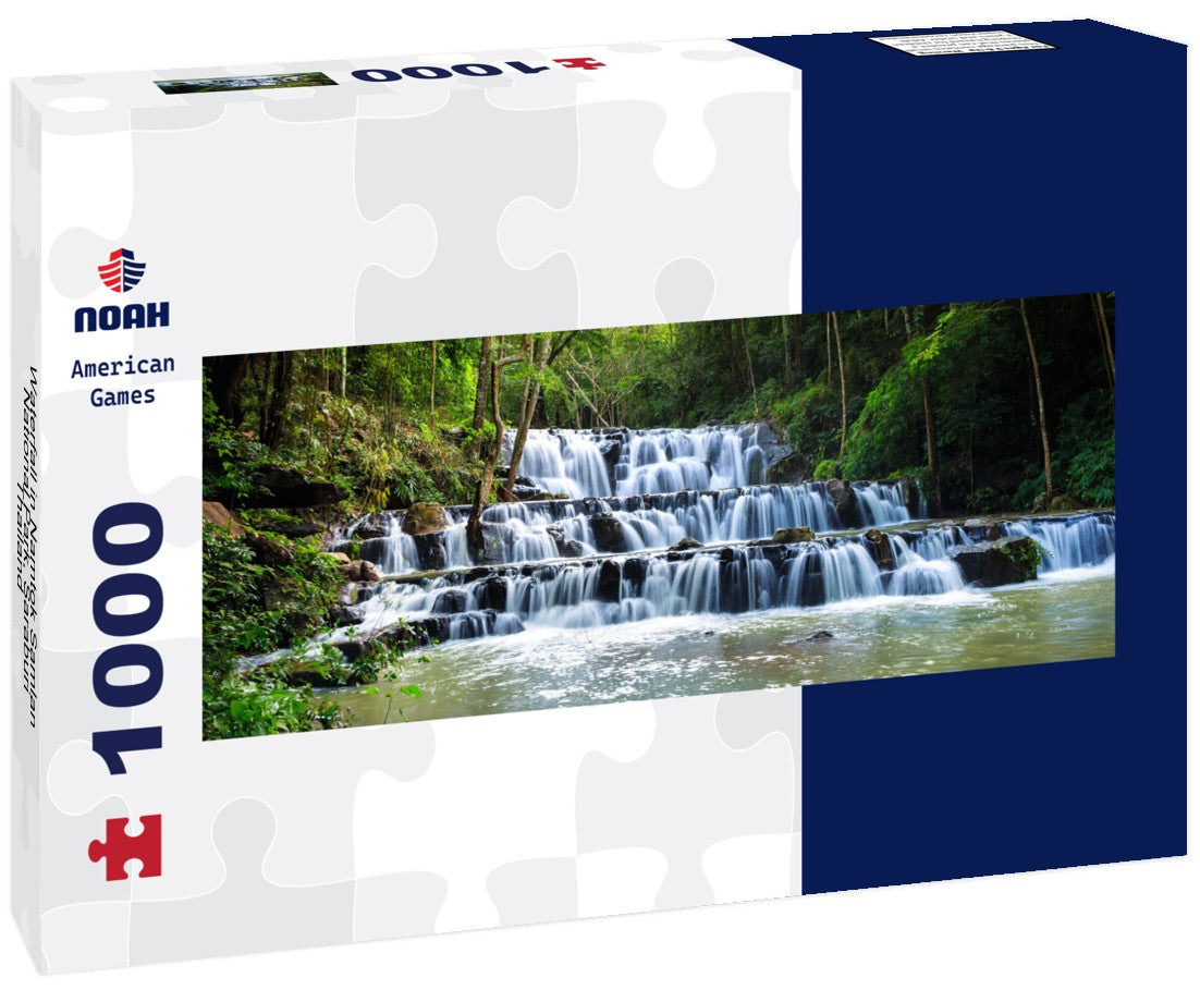 Noah Jigsaw Puzzle Waterfall in Namtok Samlan National Park, Saraburi, Thailand Panorama 1000 Pieces