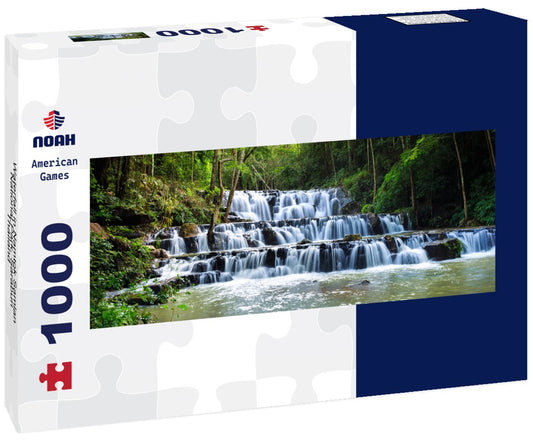 Noah Jigsaw Puzzle Waterfall in Namtok Samlan National Park, Saraburi, Thailand Panorama 1000 Pieces