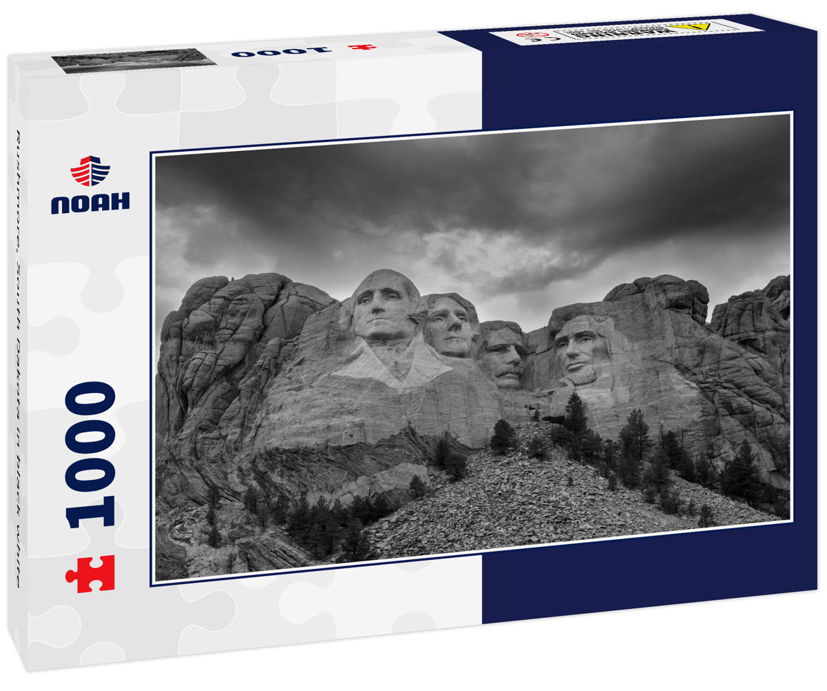 Rushmore, South Dakota in black white