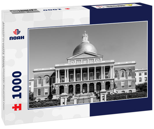 Massachusetts State House, Beacon Hill, Boston in black white