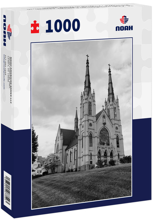 St. Andrews Roman Catholic Church, in Roanoke, Virginia in black white
