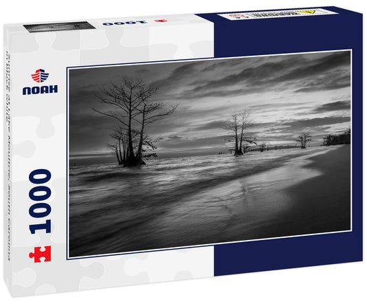 Sunrise at Lake Moultrie, South Carolina in black white