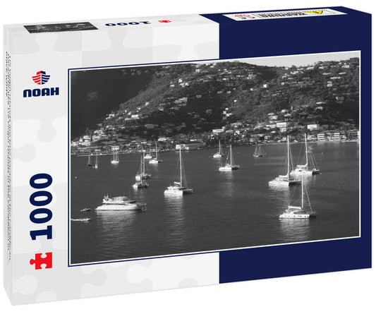 US Virgin Islands are true paradise in the Caribbean, Paradise-like US Virgin Islands in the Caribbean in black white