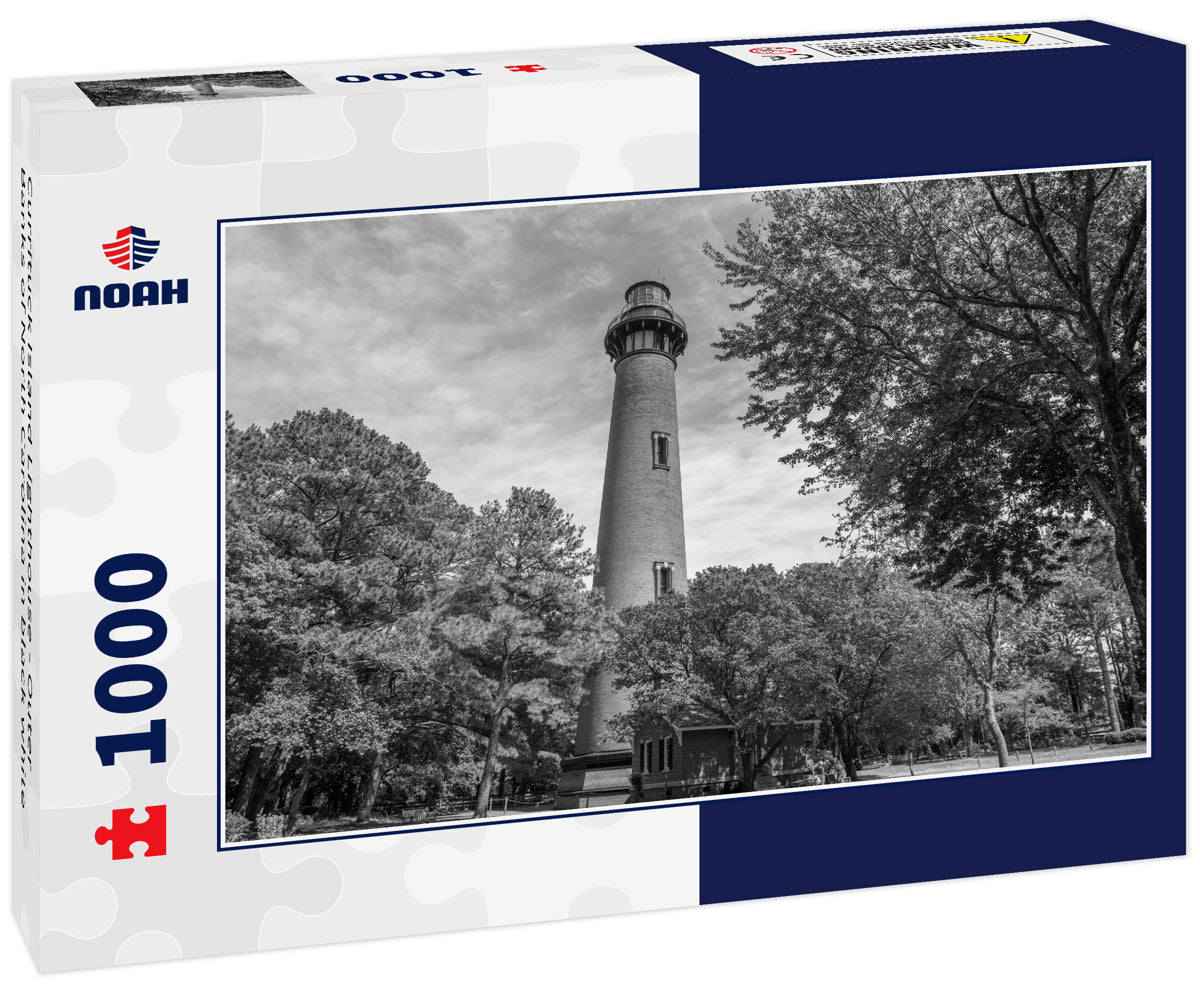 Currituck Island Lighthouse - Outer Banks of North Carolina in black white