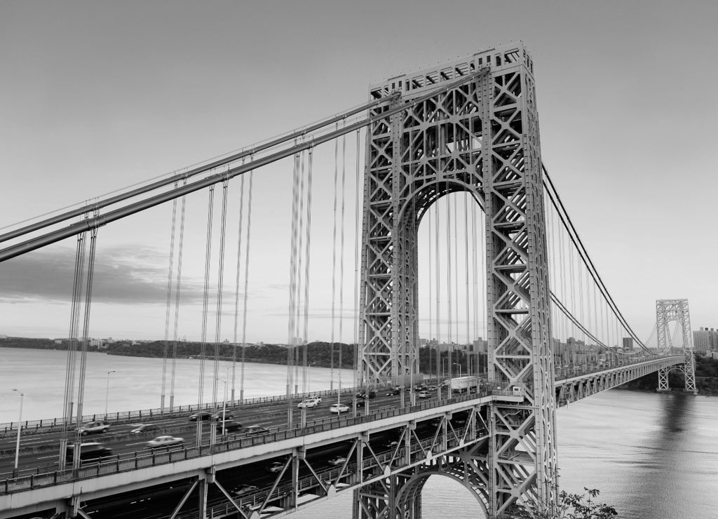 George Washington Bridge black and white, New Jersey in black white