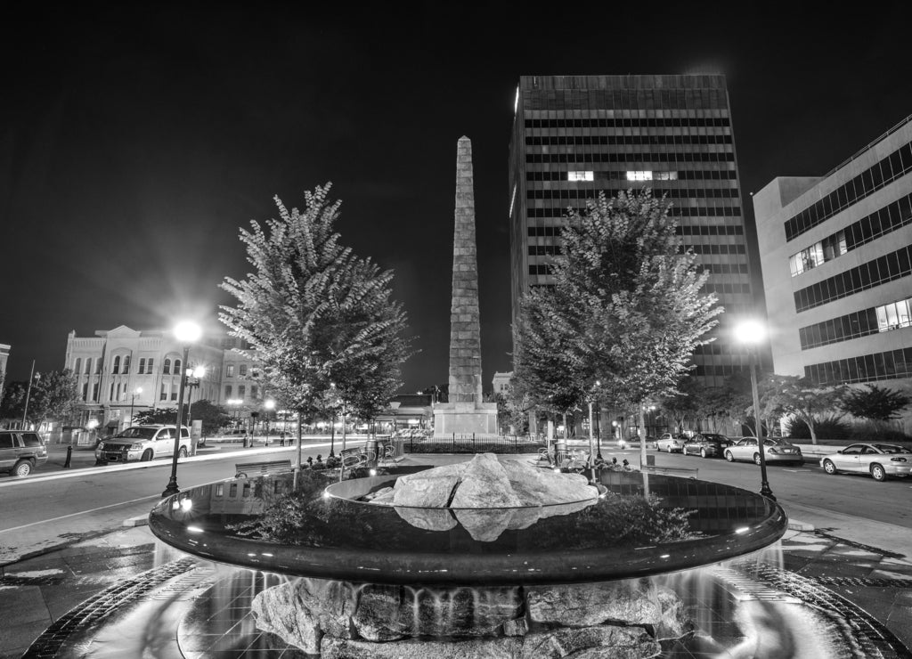 Asheville, North Carolina in black white