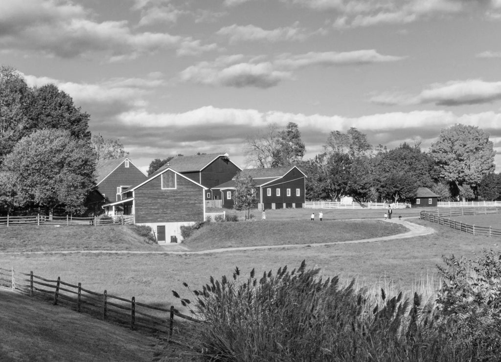 Longstreet Farm Holmdel, New Jersey in black white