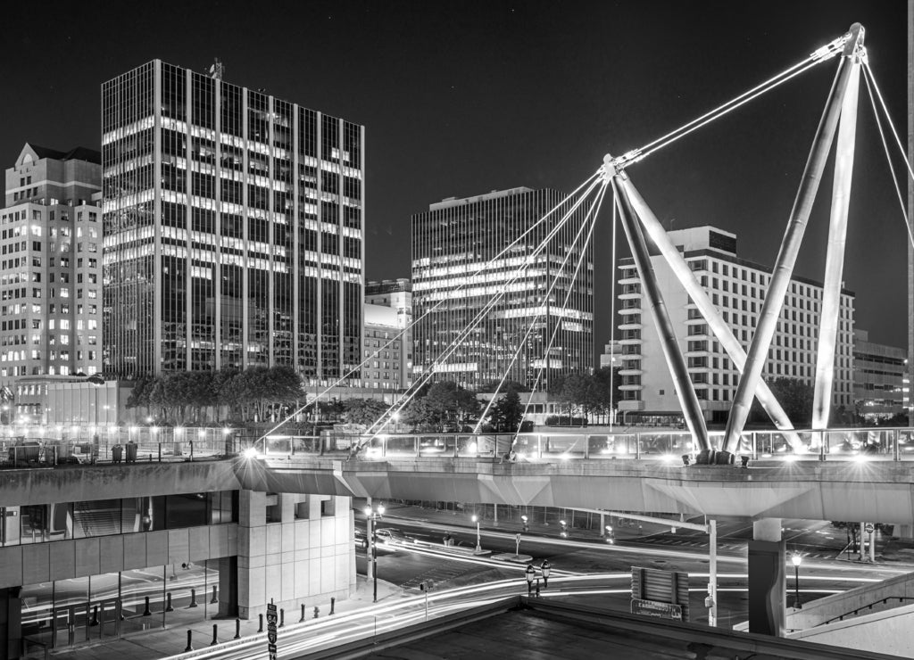 Hartford Connecticut Cityscape in black white