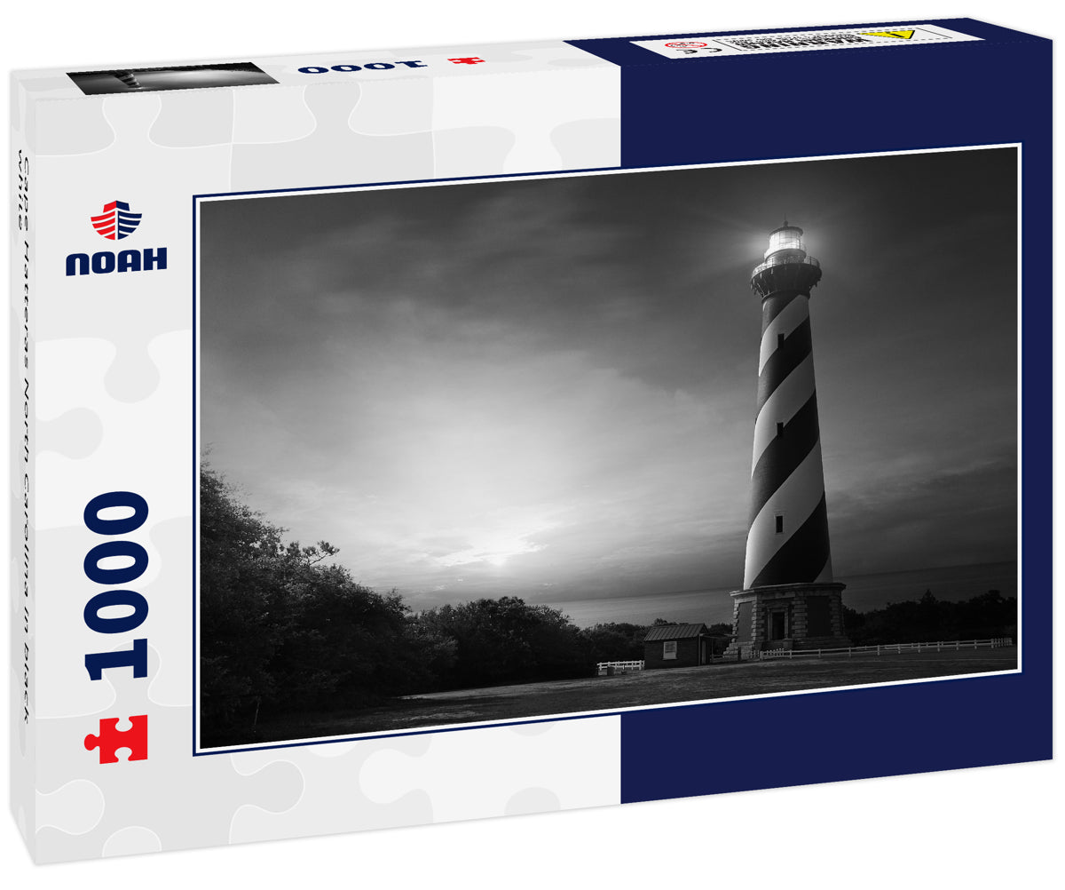 Cape Hatteras North Carolina in black white