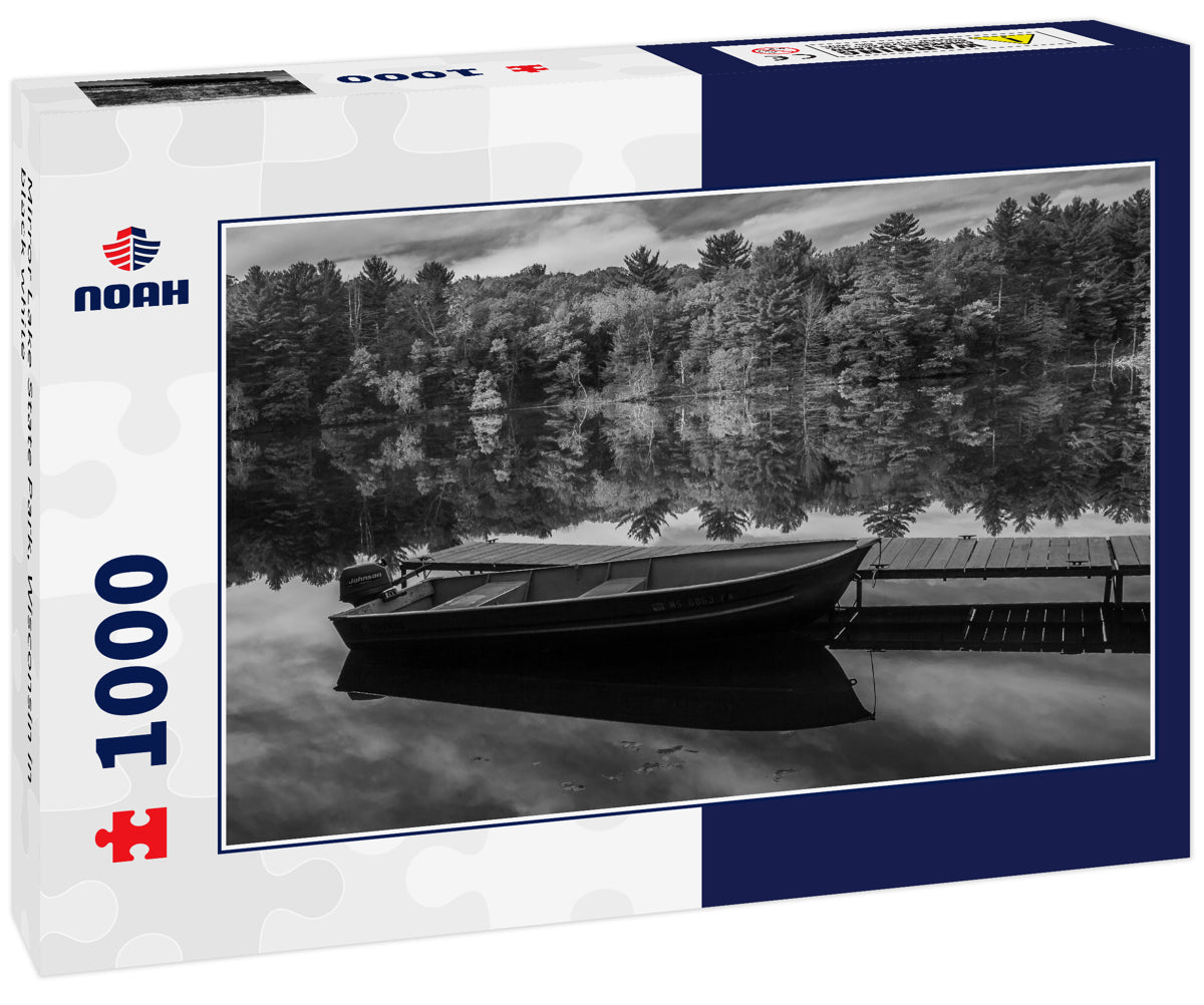 Mirror Lake State Park, Wisconsin in black white