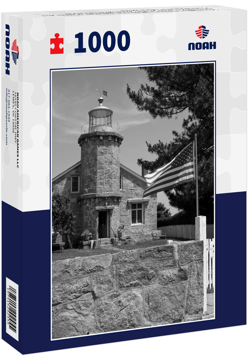 Stonington Harbor Lighthouse was built of stone and currently is used as the Stonington Library in Connecticut in black white