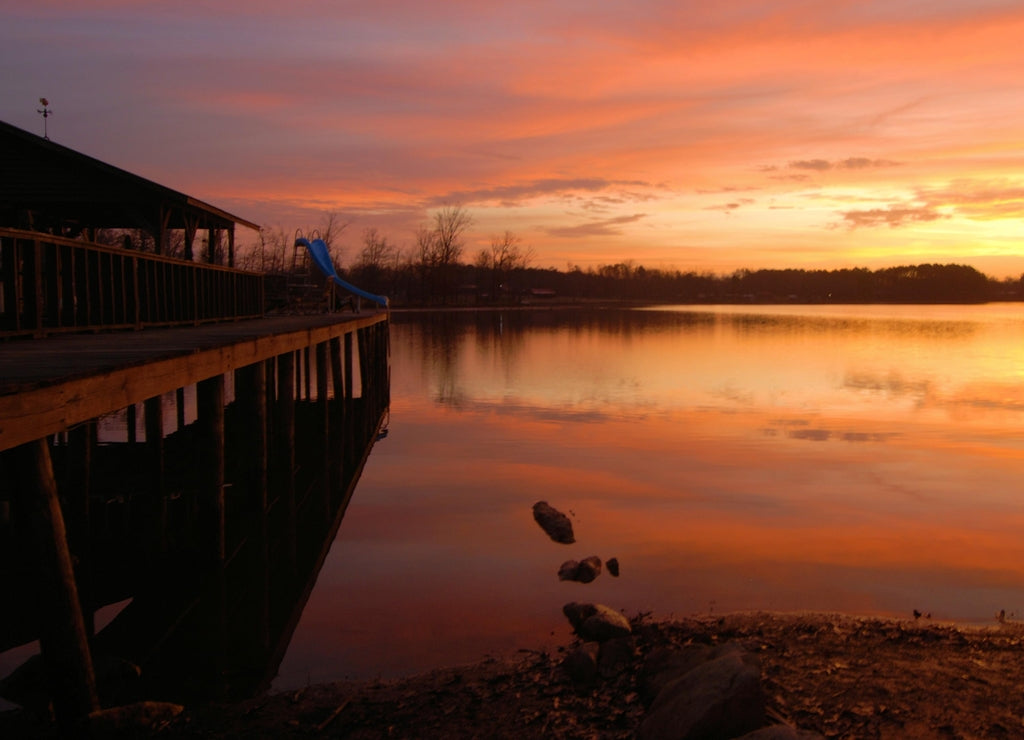 Sunrise at Lake Weiss near Cedar Bluff, Alabama