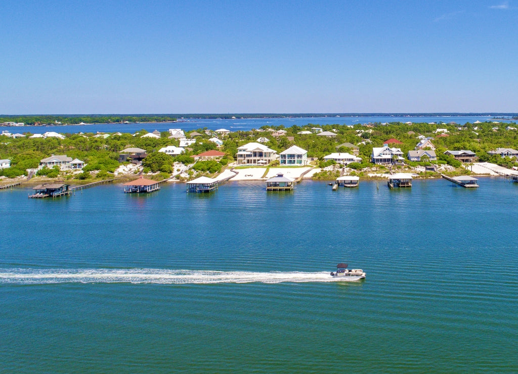 Aerial view of Ono Island, Alabama