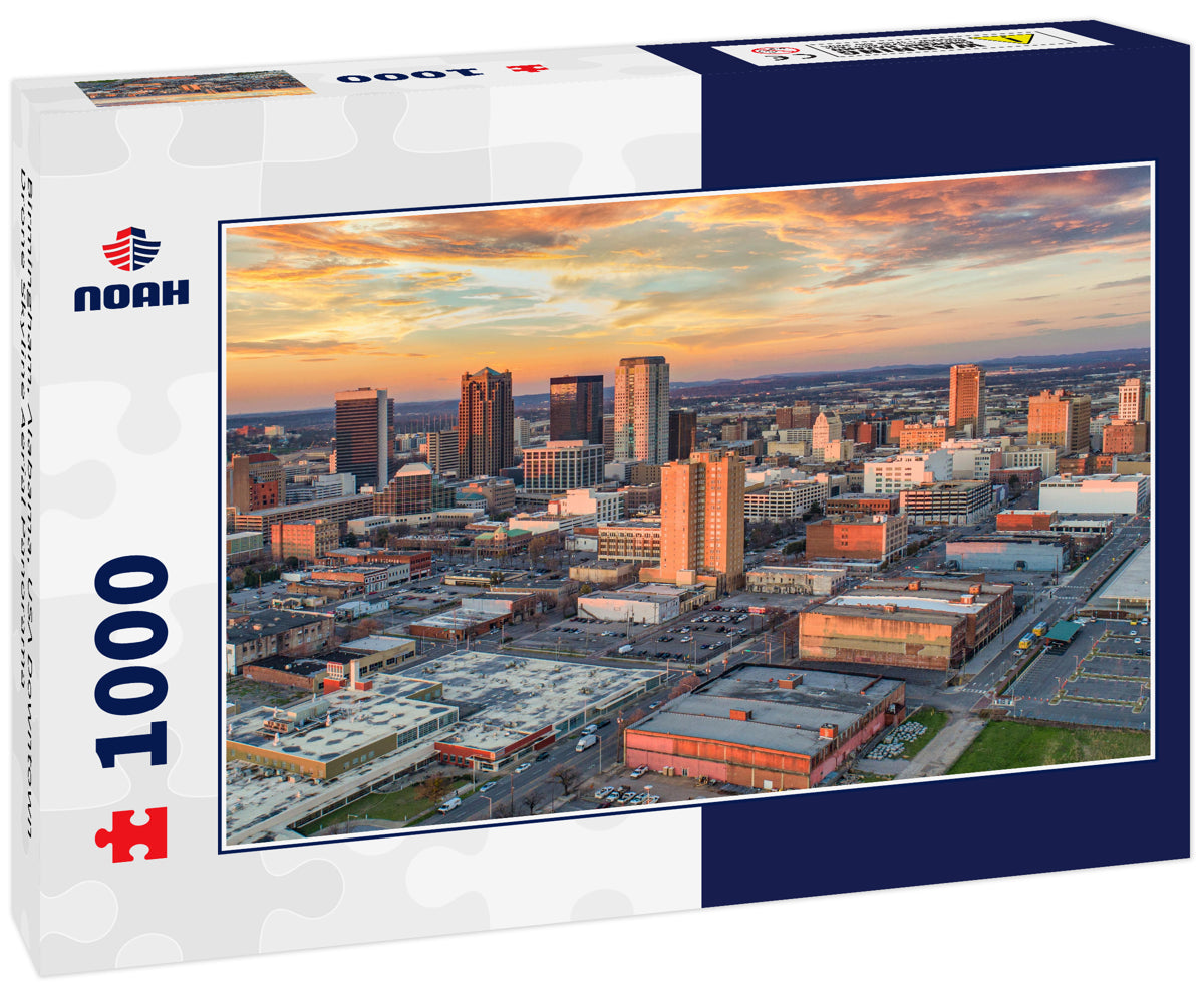 Birmingham, Alabama, USA Downtown Drone Skyline Aerial Panorama