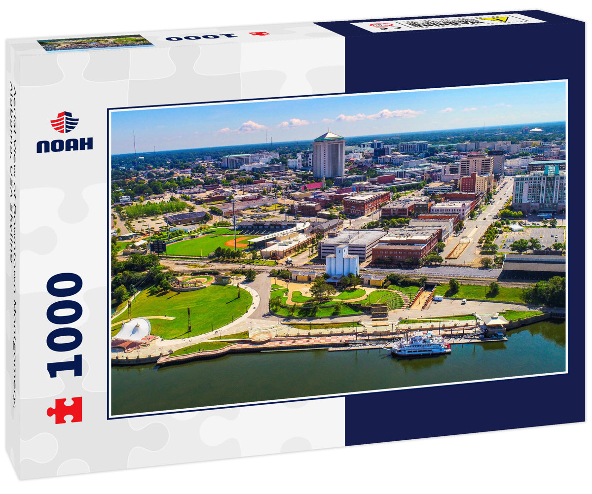 Aerial View of Downtown Montgomery, Alabama, USA Skyline