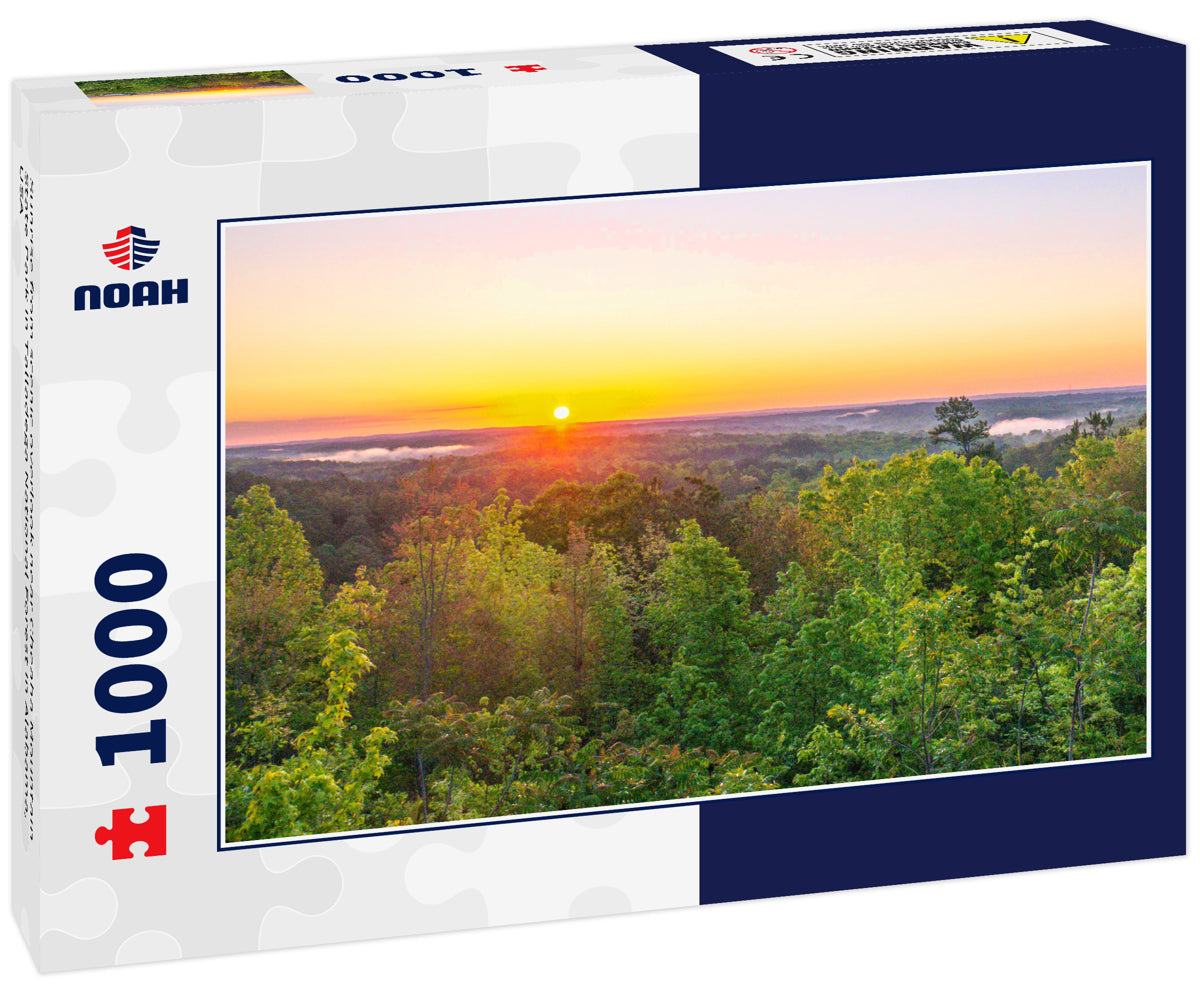 Sunrise from scenic overlook near Cheaha Mountain State Park in Talladega National Forest in Alabama, USA