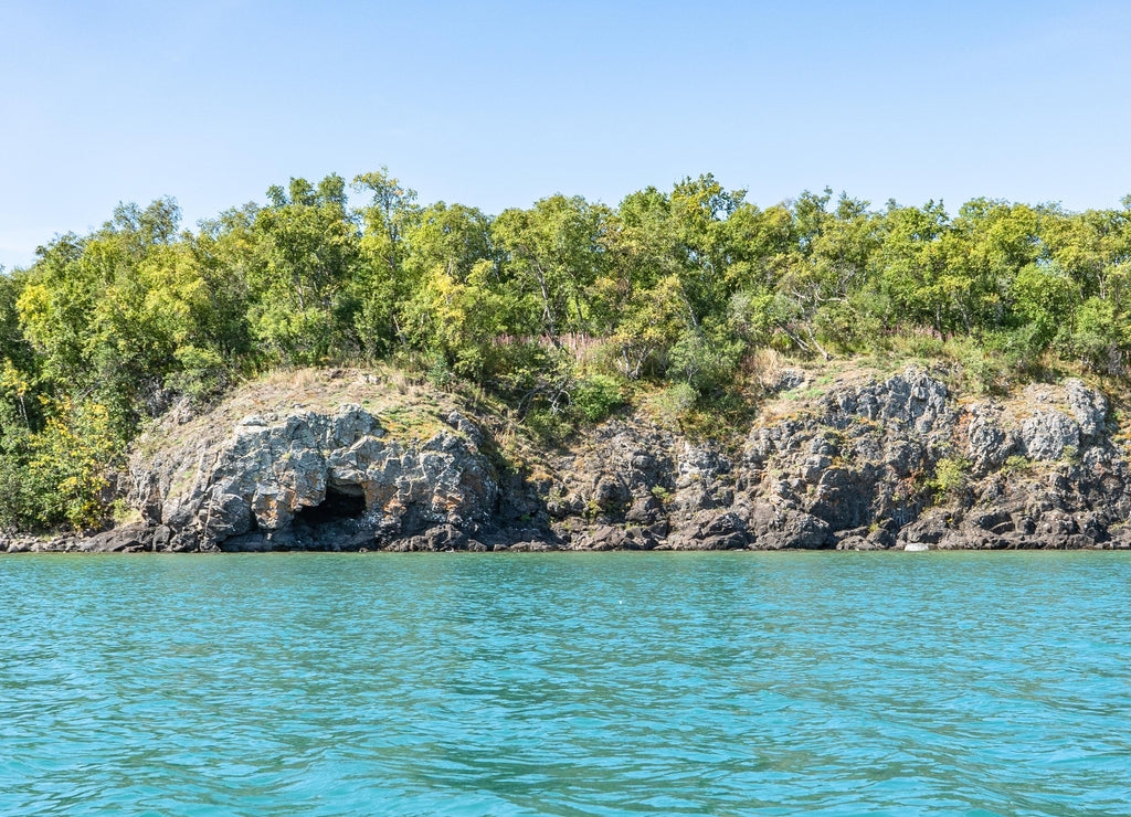 Caves along Naknek Lake, Alaska