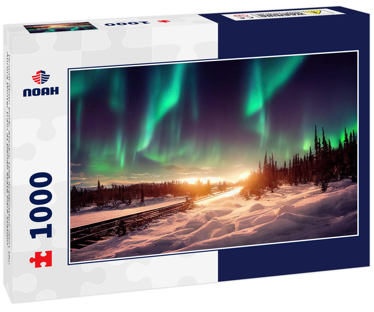 Denali State Park, Alaska, USA September 2021 the Aurora Winter train at Denali State Park station.