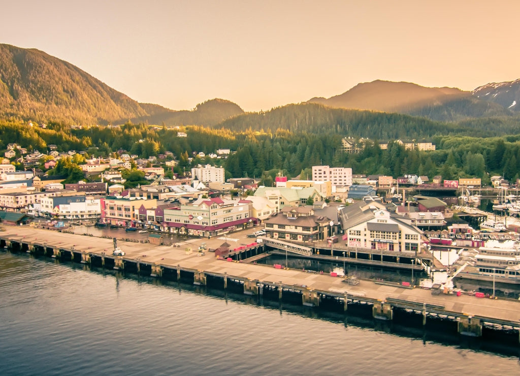 Ketchikan alaska downtown of a northern USA town