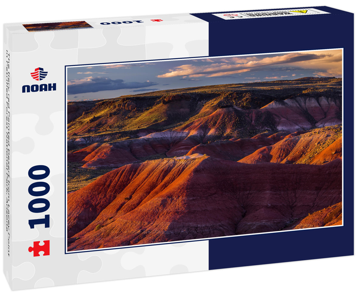 The fiery red Painted Desert from Lacey Point in Petrified Forest National Park, Arizona