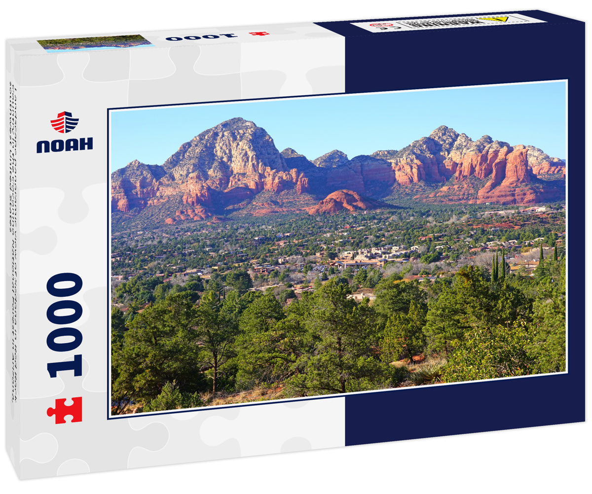 Landscape panoramic view of Sedona in Red Rock Country in the Coconino National Forest in Arizona, southwest United States