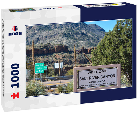 Salt River Canyon Rest Area Sign at Salt River in Gila County, Arizona USA