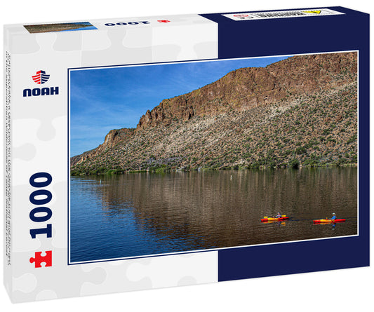 Canyon Lake a reservoir on the Apache trail and formed by the Mormon Flat Dam on the Salt River in Arizona. It is in the Superstition Wilderness of Tonto National Forest