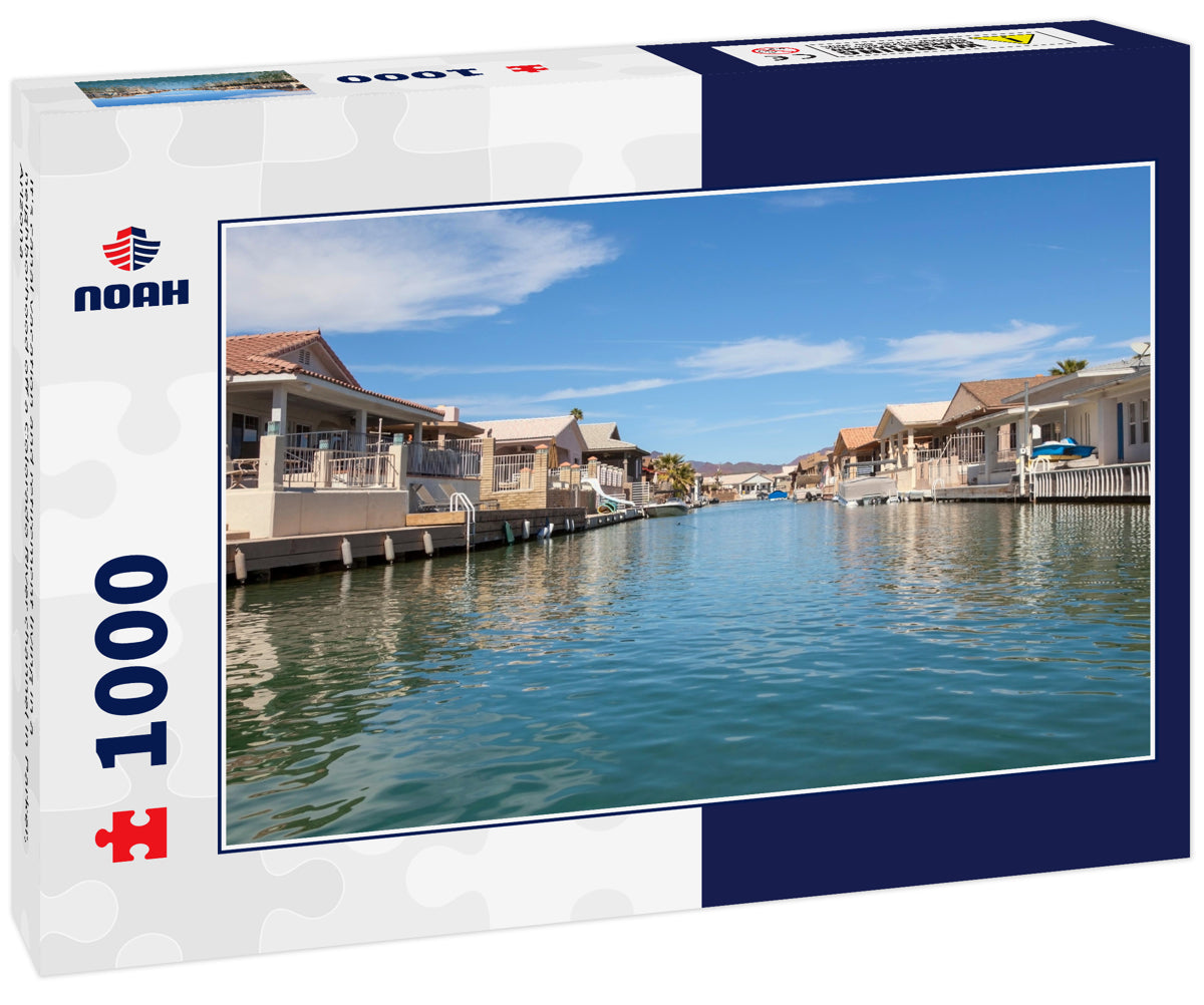 It's canal vacation and retirement living in a neighborhood off a Colorado River channel in Parker, Arizona