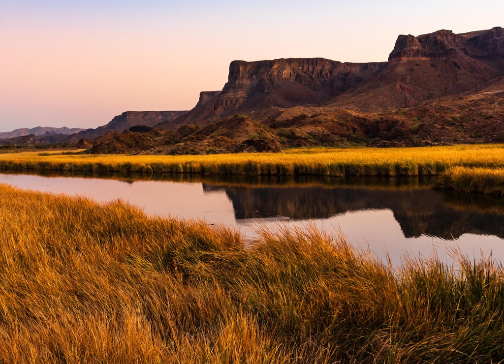 Sunset at Bill Williams River National Wildlife Refuge in Parker Arizona