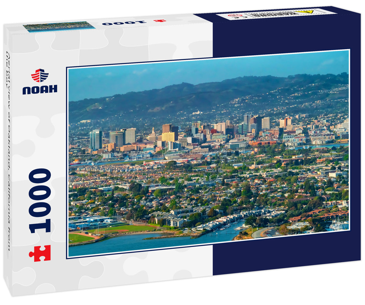 Aerial view of Oakland, California from the bay