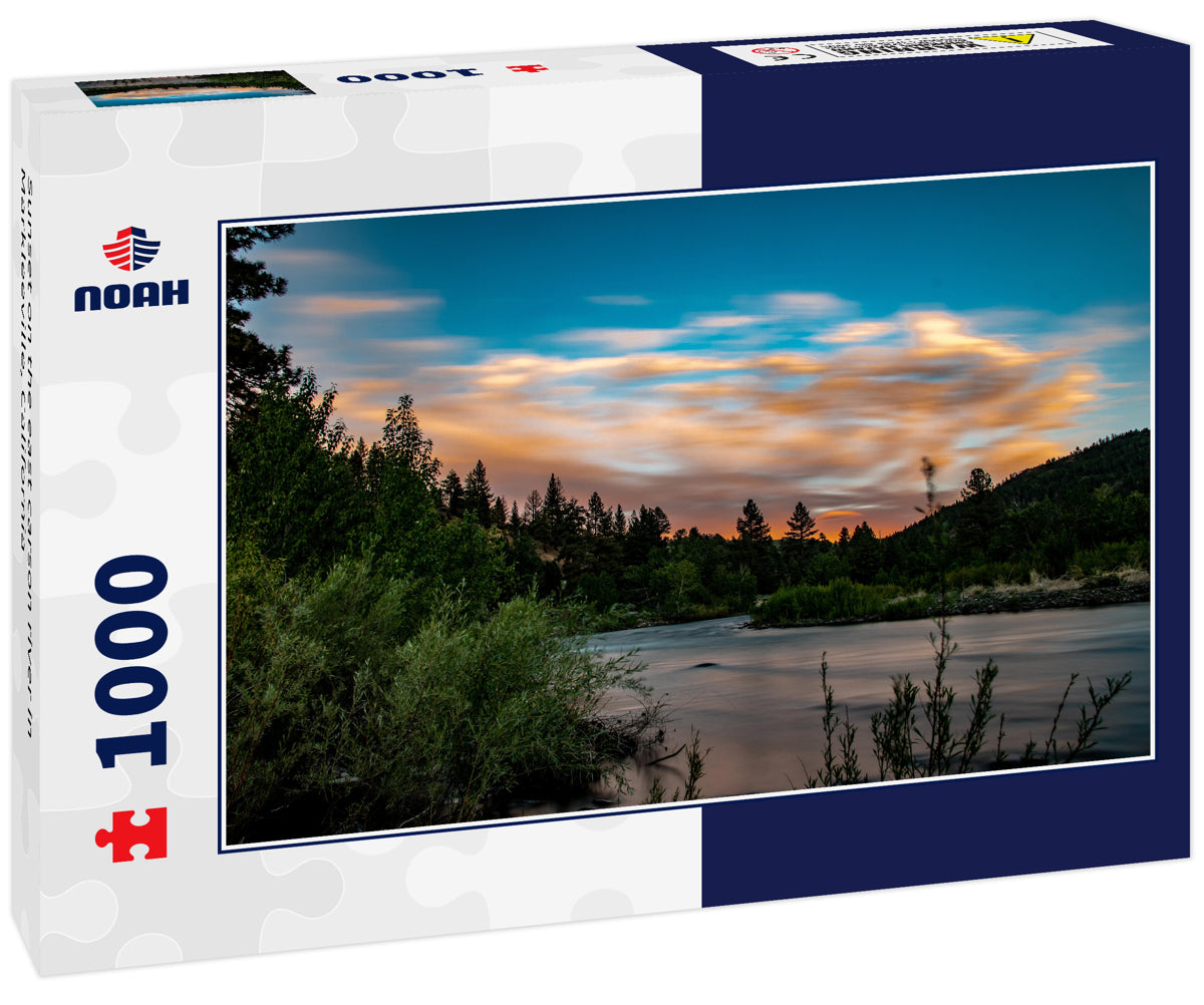 Sunset on the east carson river in Markleeville, California