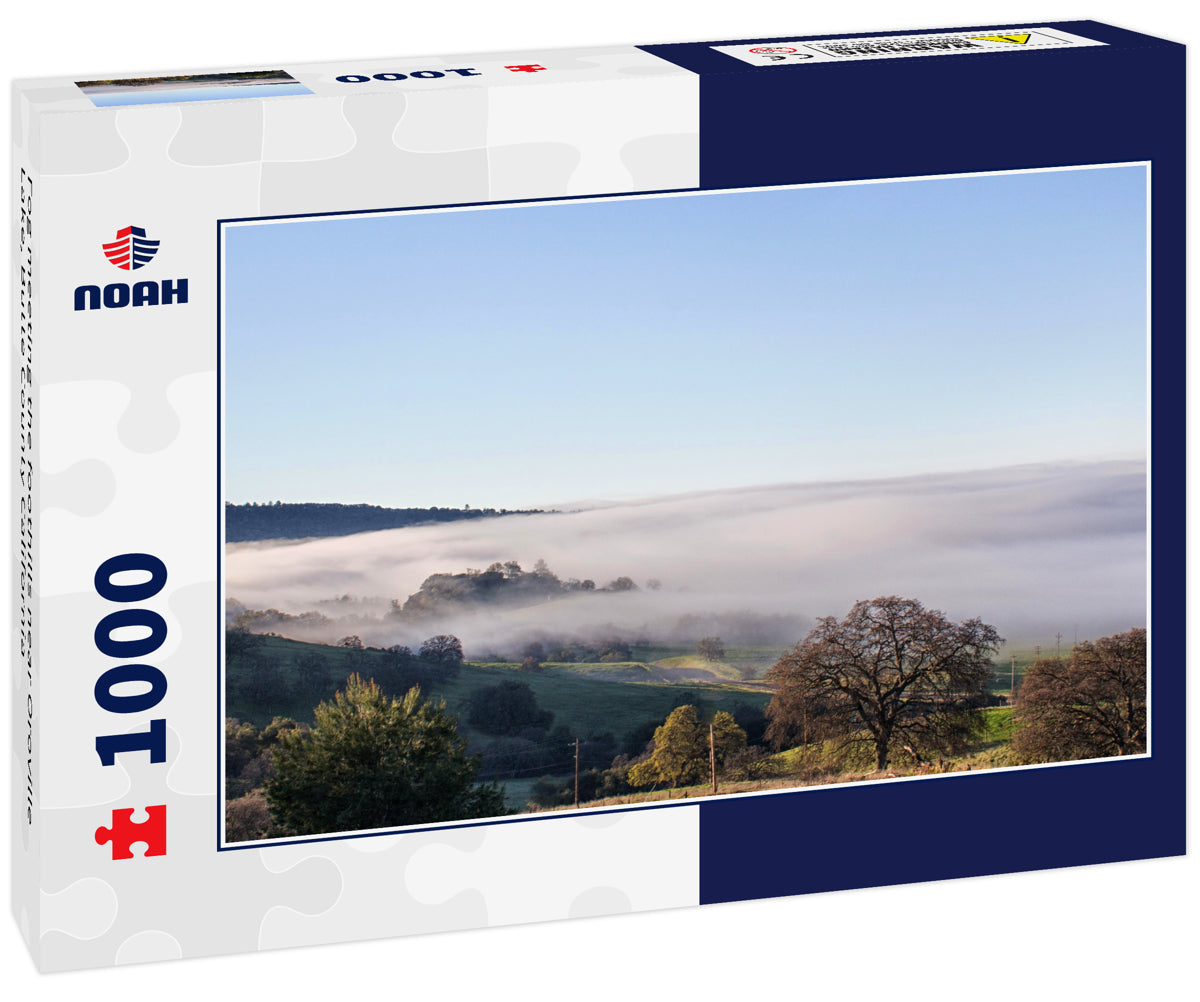 Fog meeting the foothills near Oroville Lake, Butte County California