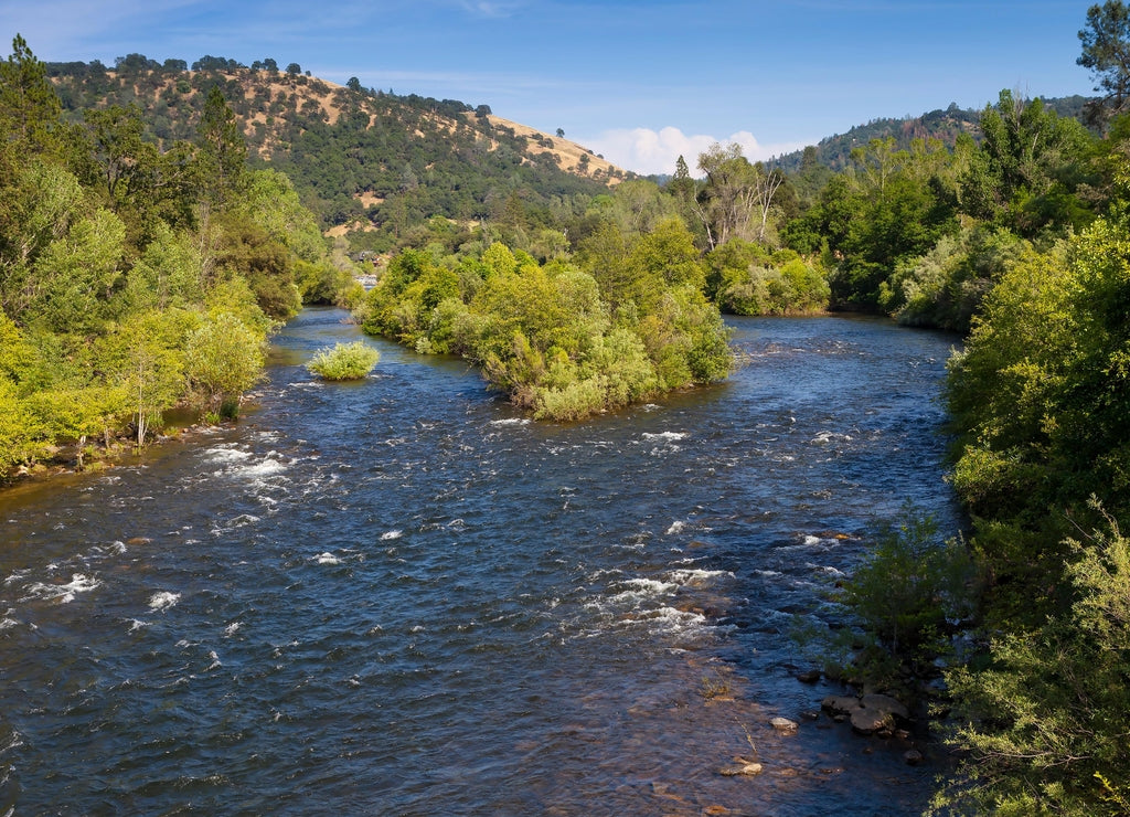 South Fork of the American River near Marshall Gold Discovery State Historic Park. A popular place to pan for gold