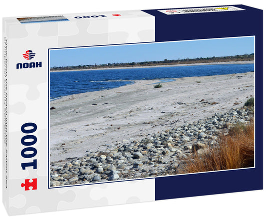 View from the beach into the Salton Sea of Imperial County California