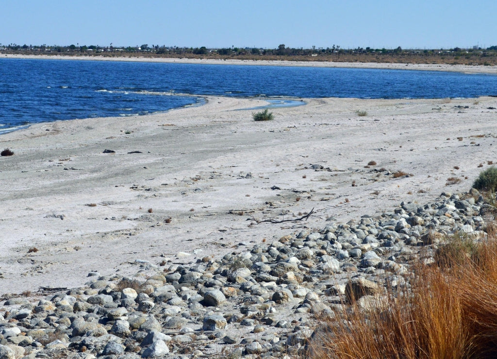 View from the beach into the Salton Sea of Imperial County California