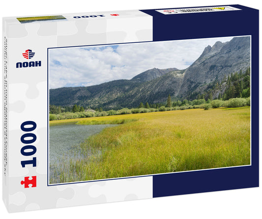 Silver Lake in Inyo National Forest, California, shown against a cloudy sky