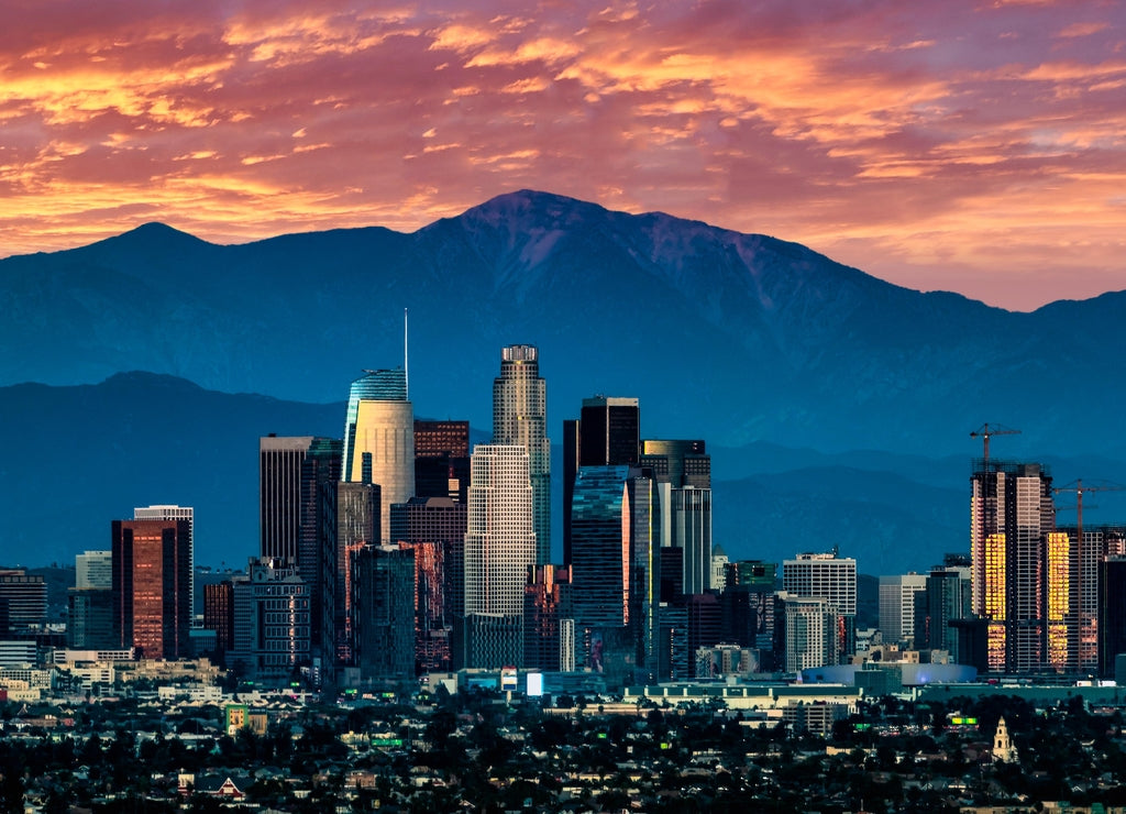 Los Angeles Skyline at sunset