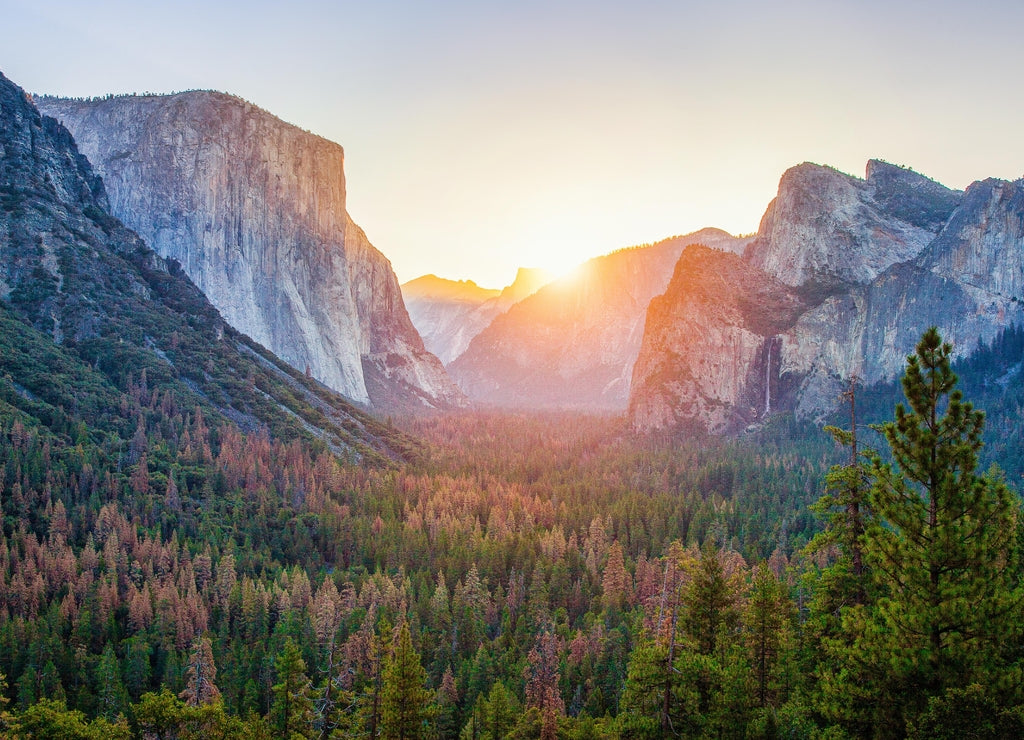 Yosemite National Park at sunrise, California, USA