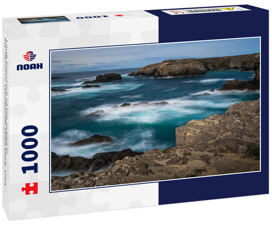 Long exposure of the ocean in Mendocino, Headlands state park, USA