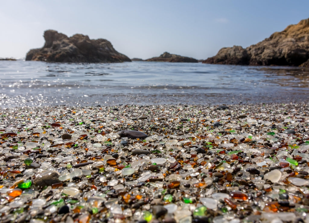 Glass Beach is a beach adjacent to MacKerricher State Park near Fort Bragg, California, that is abundant in sea glass