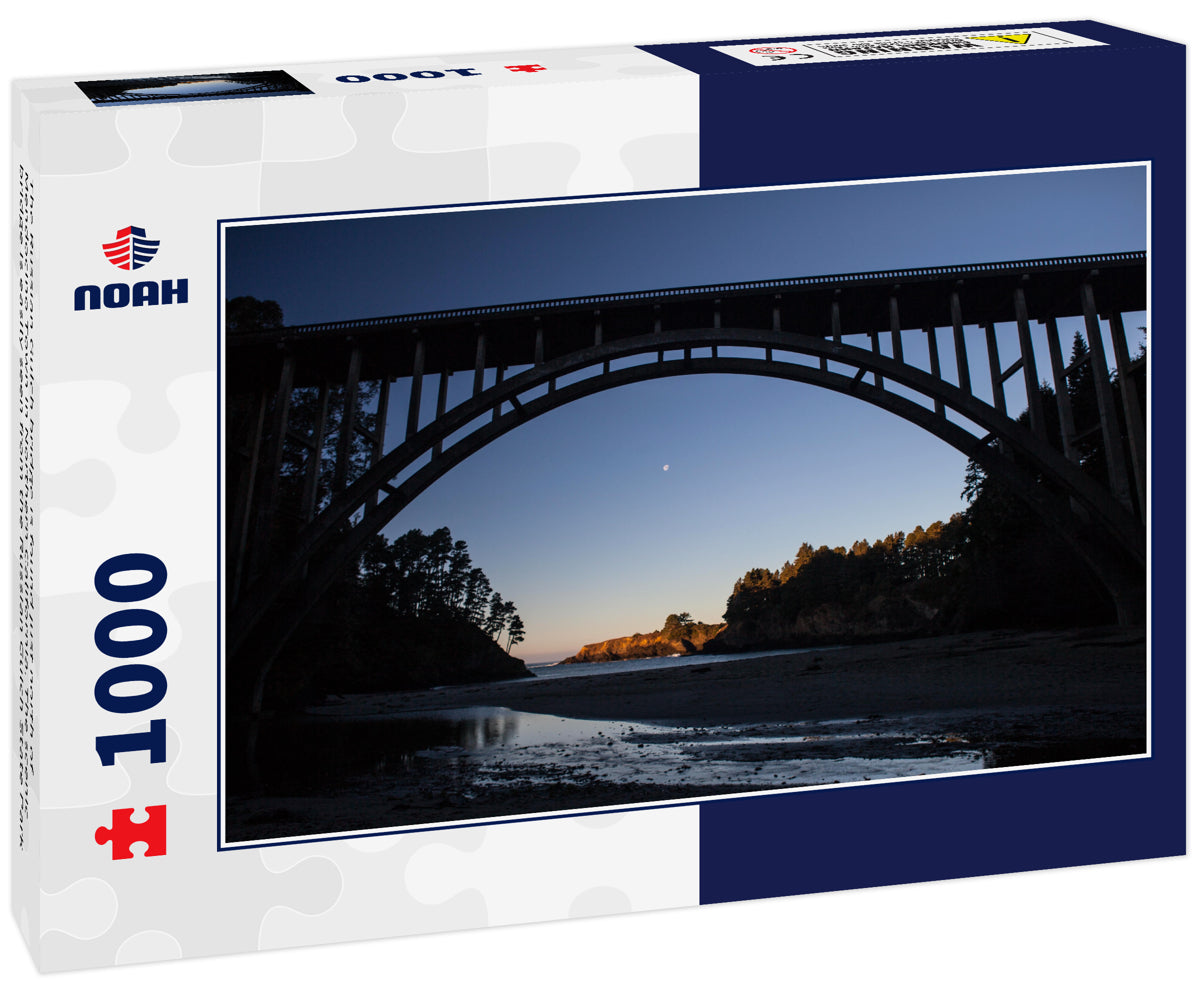 The Russian Gulch bridge is found just north of Mendocino Town in Northern California. The scenic bridge is easily seen from the Russian Gulch State Park