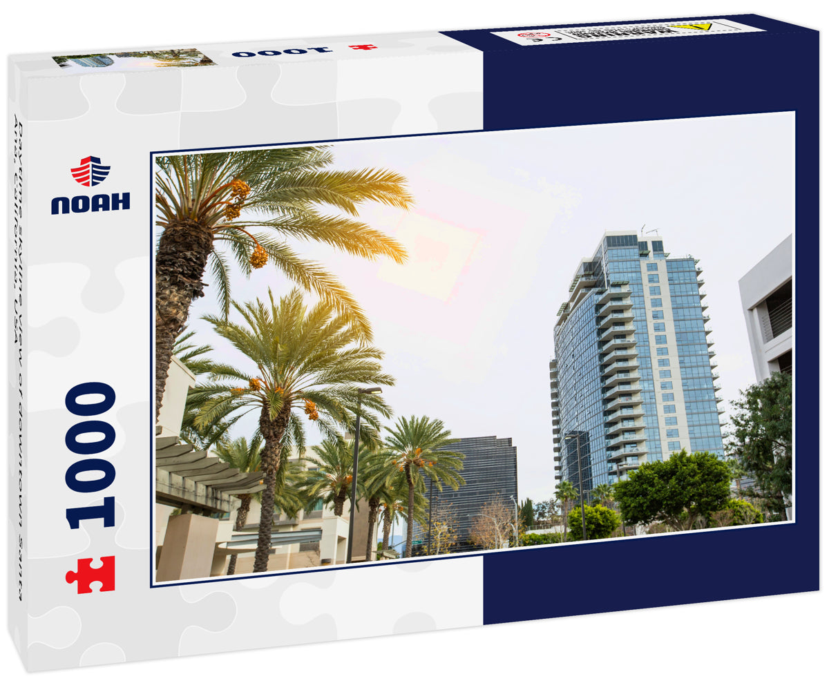 Daytime skyline view of downtown Santa Ana, California, USA