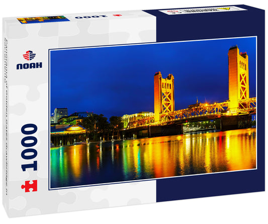 Panorama of Golden Gates drawbridge in Sacramento