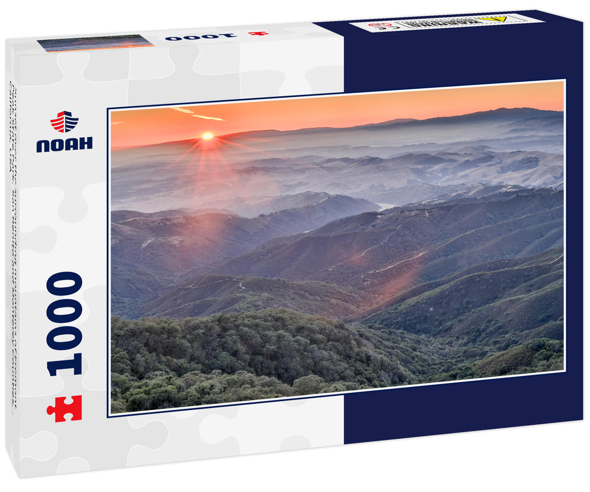 Sunset over the surrounding mountains of Fremont Peak State Park. San Benito and Monterey Counties, California, USA