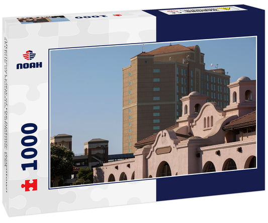 Afternoon view of the historic downtown skyline of Modesto, California, USA