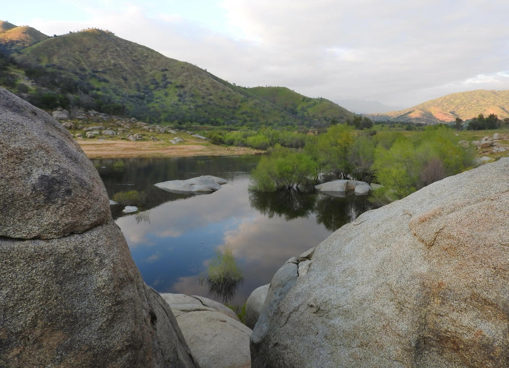 The beautiful scenery of Lake Kaweah nestled in the Sierra Nevada foothills, Tulare County, California