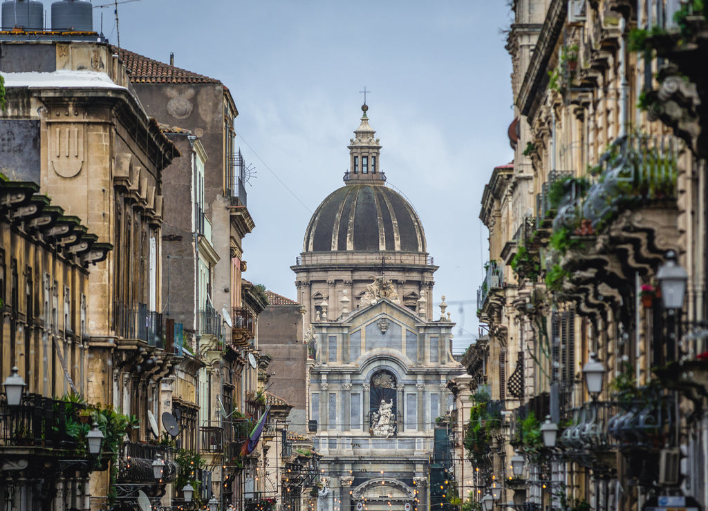 Catania Cathedral in Catania on the island of Sicily, Italy