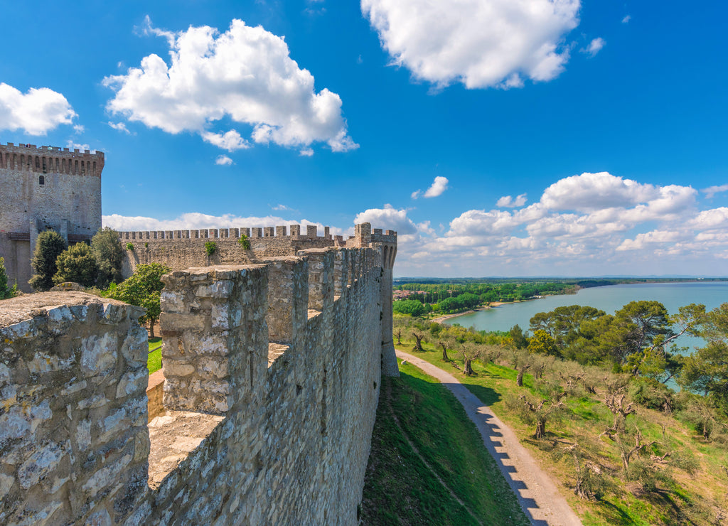 Castiglione del Lago (Umbria) - A medieval town with a big castle in historic center, beside Trasimeno lake, central Italy