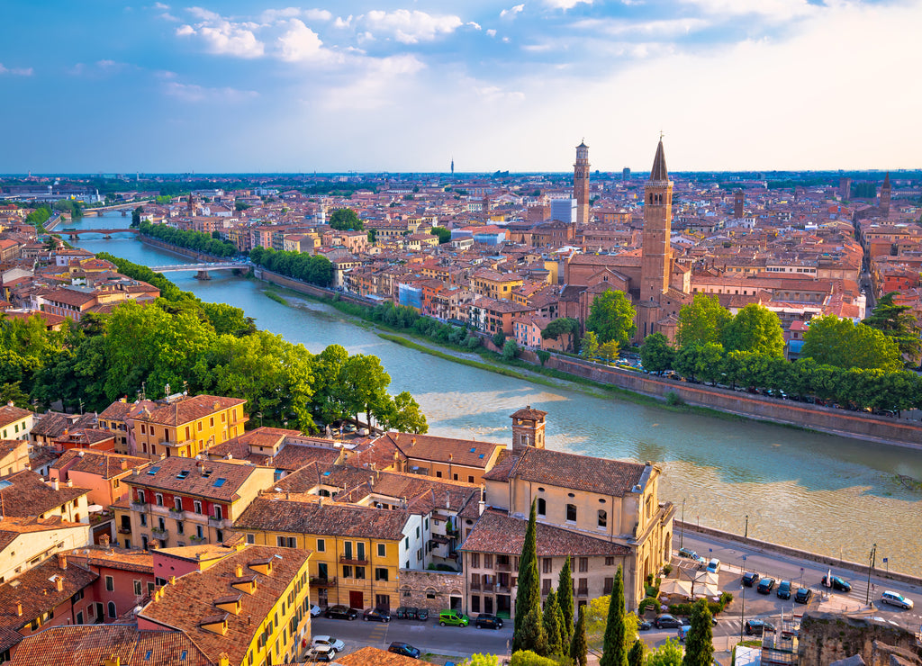 Ciy of Verona and Adige river